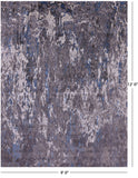 Abstract Contemporary Hand Knotted Wool & Silk Rug - 9' 0" X 12' 0" - Golden Nile