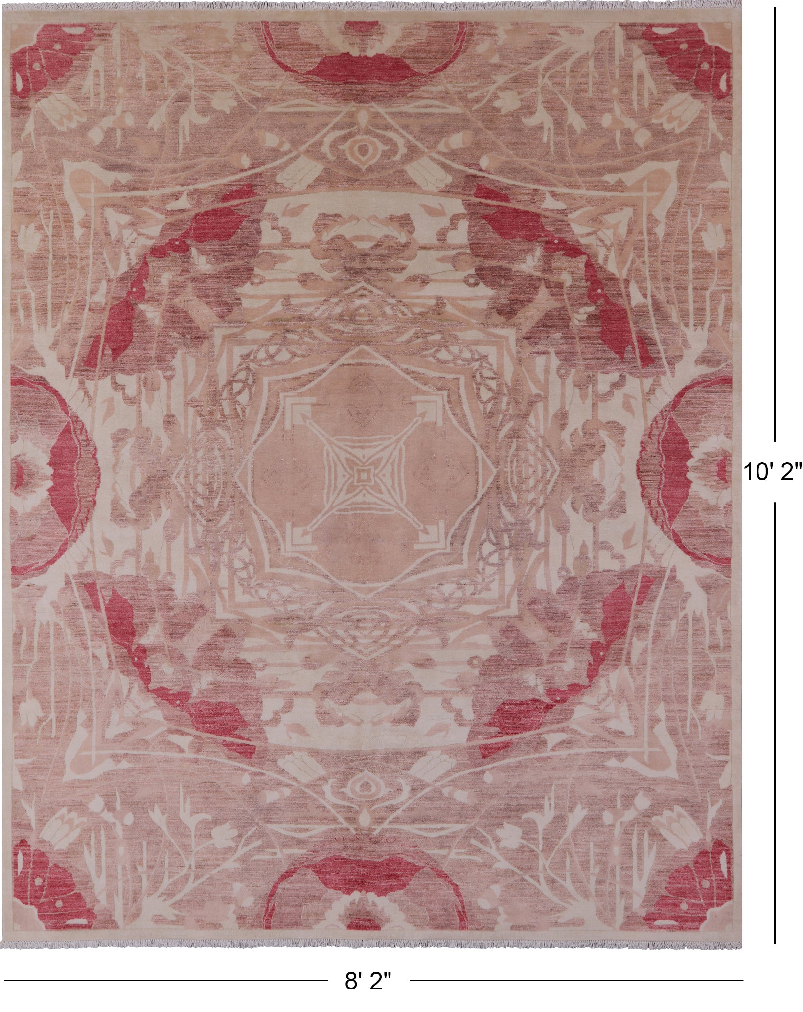 William Morris Hand Knotted Wool Rug - 8' 2" X 10' 2" - Golden Nile