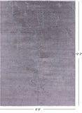 Grey Abstract Modern Hand Knotted Wool & Silk Rug - 8' 9" X 12' 2" - Golden Nile