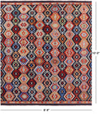 Reversible Kilim Flat Weave Wool On Wool Rug - 8' 8" X10' 0" - Golden Nile