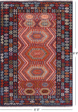 Reversible Kilim Flat Weave Wool On Wool Rug - 6' 9 X 9' 9" - Golden Nile