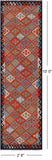 Reversible Kilim Flat Weave Wool On Wool Runner Rug - 2' 8" X 10' 0" - Golden Nile