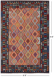 Reversible Kilim Flat Weave Wool On Wool Rug - 6' 9" X 9' 8" - Golden Nile