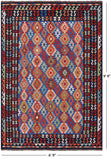 Reversible Kilim Flat Weave Wool On Wool Rug - 6' 9" X 9' 9" - Golden Nile