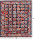 Reversible Kilim Flat Weave Wool on Wool Rug - 8' 3" X 9' 9" - Golden Nile