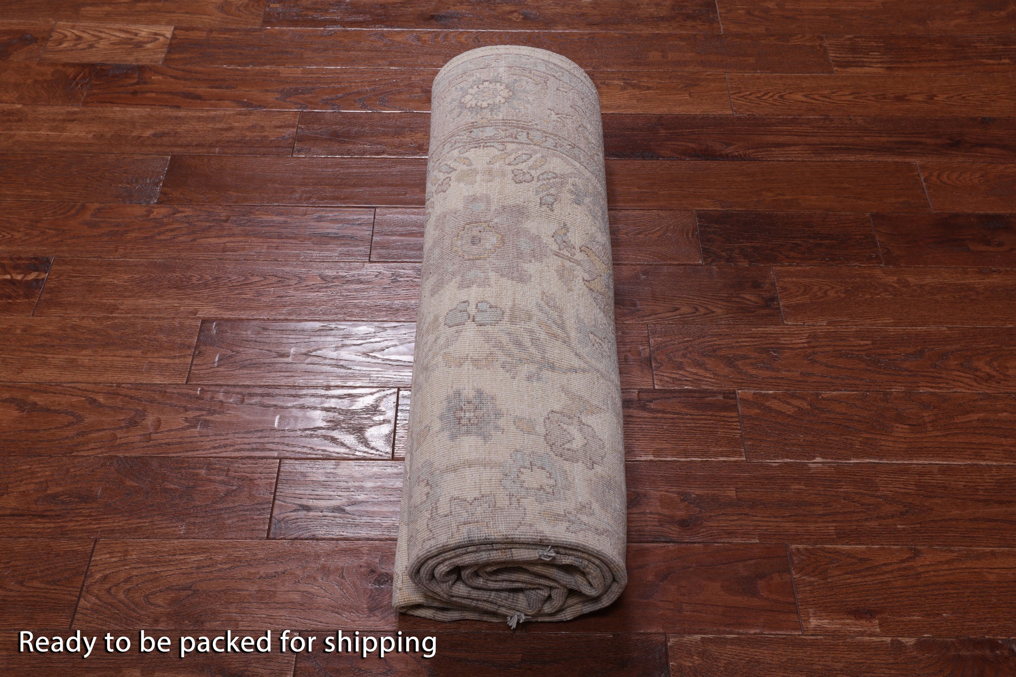 White Wash Peshawar Hand Knotted Wool Rug - 6' 0" X 9' 2"