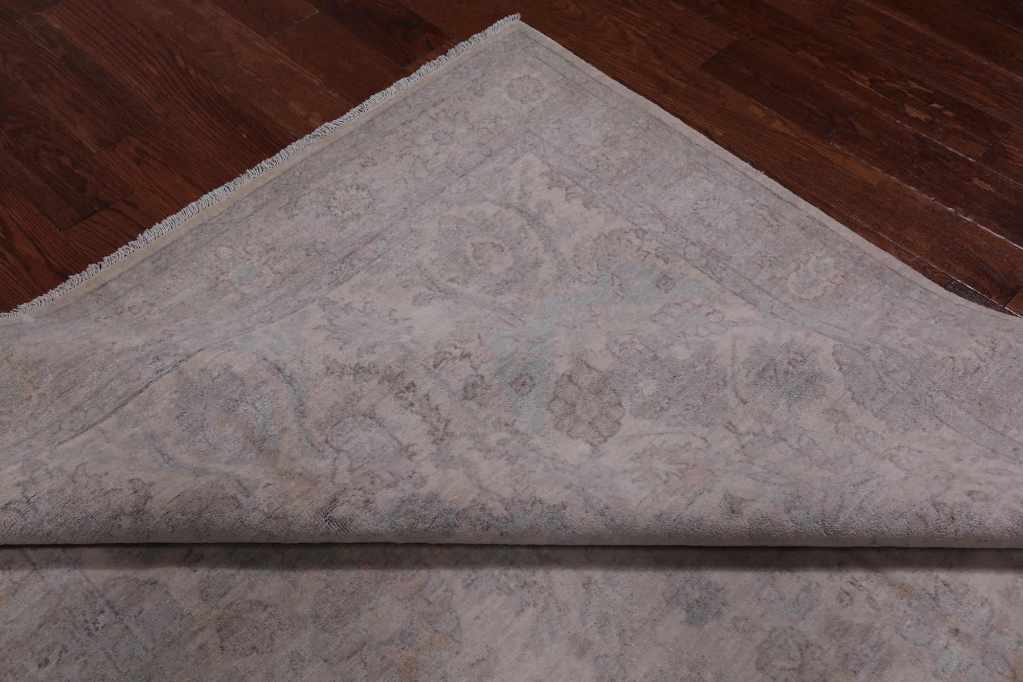 White Wash Peshawar Hand Knotted Wool Rug - 6' 0" X 9' 2"