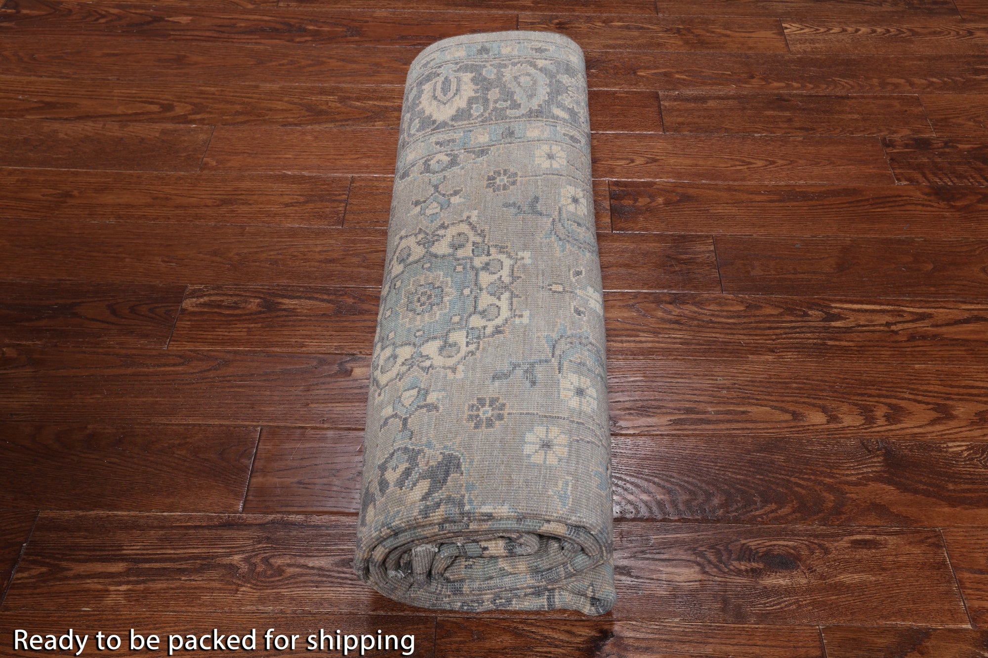 Grey Persian Fine Serapi Hand Knotted Wool Rug - 6' 1" X 9' 0"