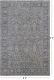 Grey Persian Fine Serapi Hand Knotted Wool Rug - 6' 1" X 9' 0"