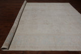 Ivory White Wash Peshawar Hand Knotted Wool Rug - 10' 0" X 13' 8"