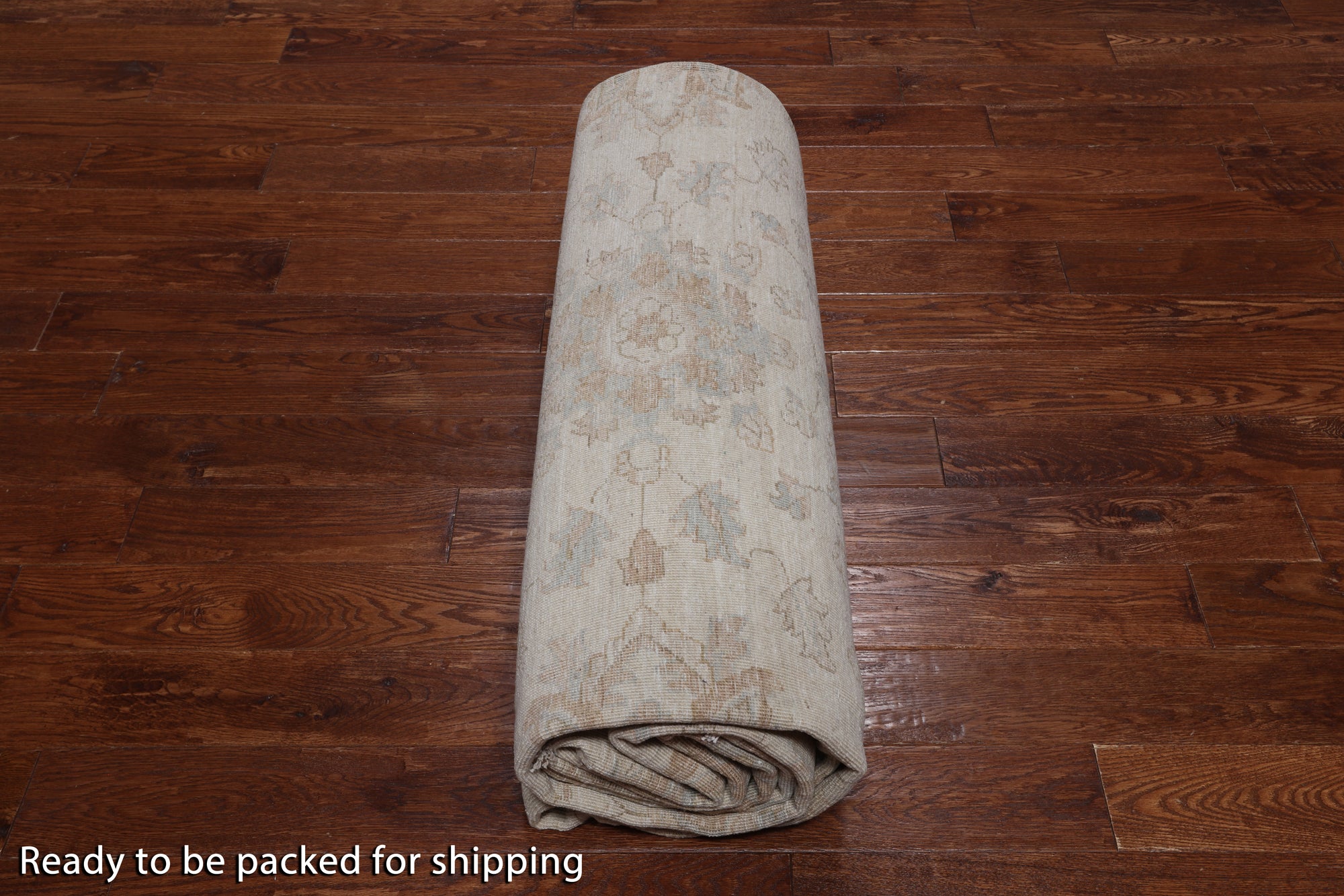 Ivory White Wash Peshawar Hand Knotted Wool Rug - 10' 0" X 13' 8"