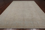 Ivory White Wash Peshawar Hand Knotted Wool Rug - 10' 0" X 13' 8"