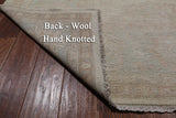 Ivory White Wash Peshawar Hand Knotted Wool Rug - 10' 0" X 13' 8"
