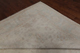 Ivory White Wash Peshawar Hand Knotted Wool Rug - 10' 0" X 13' 8"
