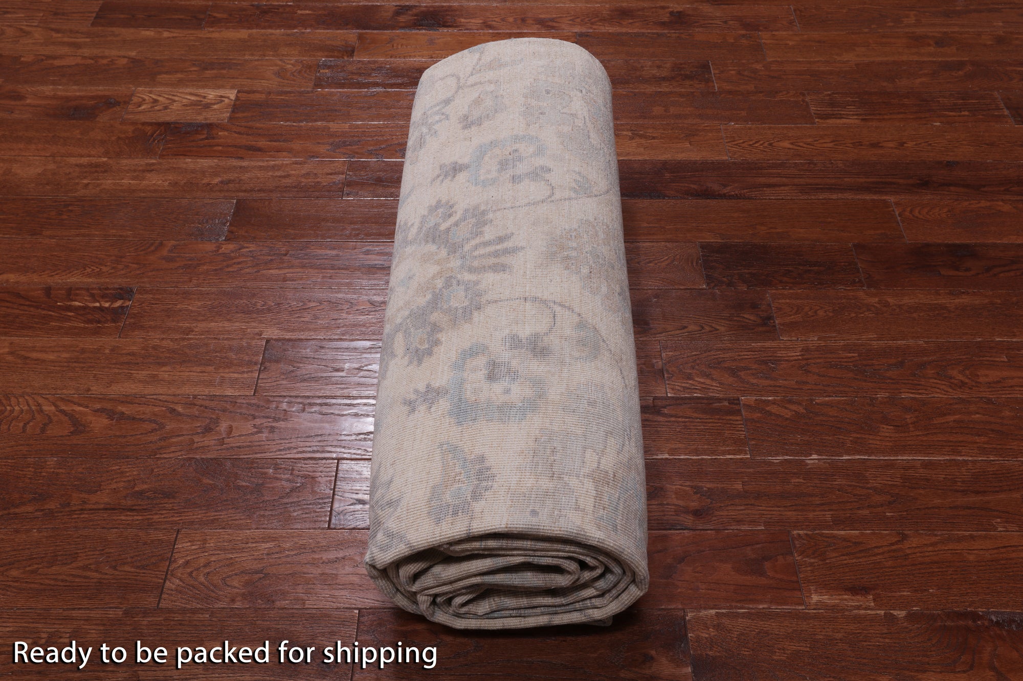Ivory Peshawar Hand Knotted Wool Rug - 9' 10" X 13' 7"