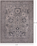 SUPER SALE Grey Peshawar Handmade Wool Rug - 9' 4" X 11' 11"