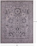 Grey Peshawar Handmade Wool Rug - 9' 4" X 11' 11" - Golden Nile
