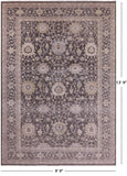 Grey Peshawar Hand Knotted Wool Rug - 9' 9" X 13' 9" - Golden Nile