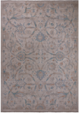 Ivory White Wash Peshawar Hand Knotted Wool Rug - 9' 11" X 13' 11"