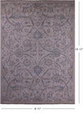 Ivory White Wash Peshawar Hand Knotted Wool Rug - 9' 11" X 13' 11" - Golden Nile