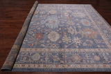 Grey Turkish Oushak Handmade Wool Rug - 10' 1" X 13' 8"