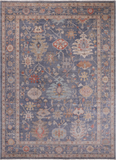Grey Turkish Oushak Handmade Wool Rug - 10' 1" X 13' 8"