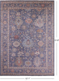 Grey Turkish Oushak Handmade Wool Rug - 10' 1" X 13' 8" - Golden Nile