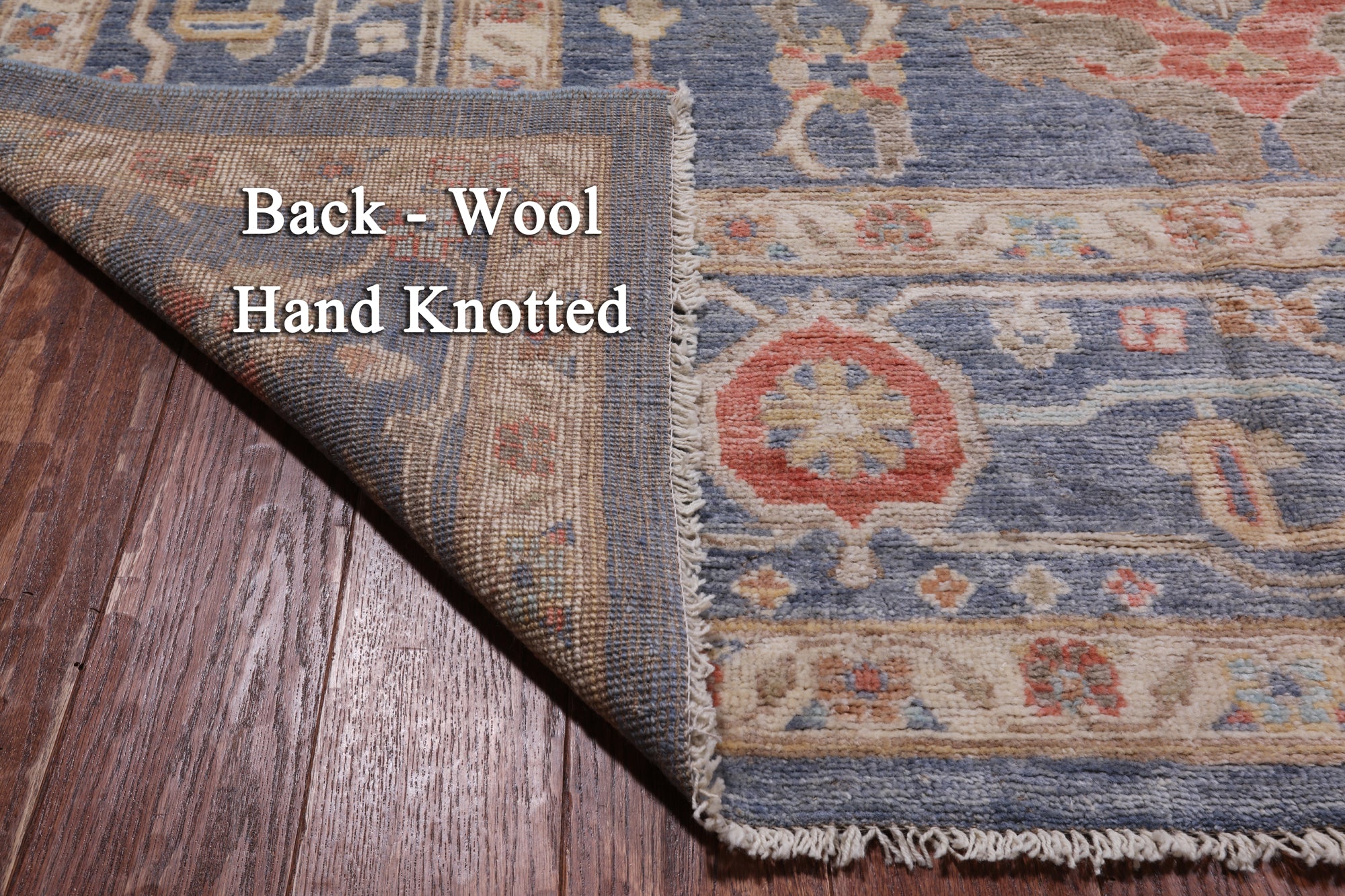 Grey Turkish Oushak Handmade Wool Rug - 10' 1" X 13' 8"