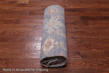 Grey Turkish Oushak Hand Knotted Wool Rug - 9' 0" X 11' 8"