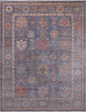 Grey Turkish Oushak Hand Knotted Wool Rug - 9' 0" X 11' 8"