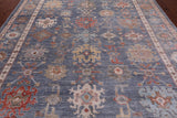 Grey Turkish Oushak Hand Knotted Wool Rug - 9' 0" X 11' 8"