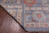 Grey Turkish Oushak Hand Knotted Wool Rug - 9' 0" X 11' 8"