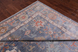 Grey Turkish Oushak Hand Knotted Wool Rug - 9' 0" X 11' 8"