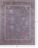 Grey Turkish Oushak Hand Knotted Wool Rug - 9' 2" X 12' 1" - Golden Nile