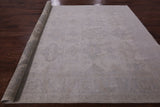 Ivory White Wash Peshawar Hand Knotted Wool Rug - 7' 11" X 9' 11" - Golden Nile