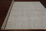 Ivory White Wash Peshawar Hand Knotted Wool Rug - 7' 11" X 9' 11"