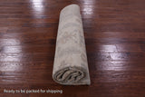Ivory White Wash Peshawar Hand Knotted Wool Rug - 7' 11" X 9' 11" - Golden Nile