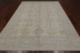 Ivory White Wash Peshawar Hand Knotted Wool Rug - 7' 11" X 9' 11"