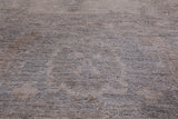 Ivory White Wash Peshawar Hand Knotted Wool Rug - 7' 11" X 9' 11" - Golden Nile