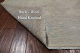 Ivory White Wash Peshawar Hand Knotted Wool Rug - 7' 11" X 9' 11"