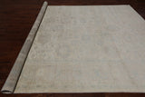 Ivory White Wash Peshawar Hand Knotted Wool Rug - 8' 9" X 11' 8"
