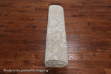 Ivory White Wash Peshawar Hand Knotted Wool Rug - 8' 9" X 11' 8"