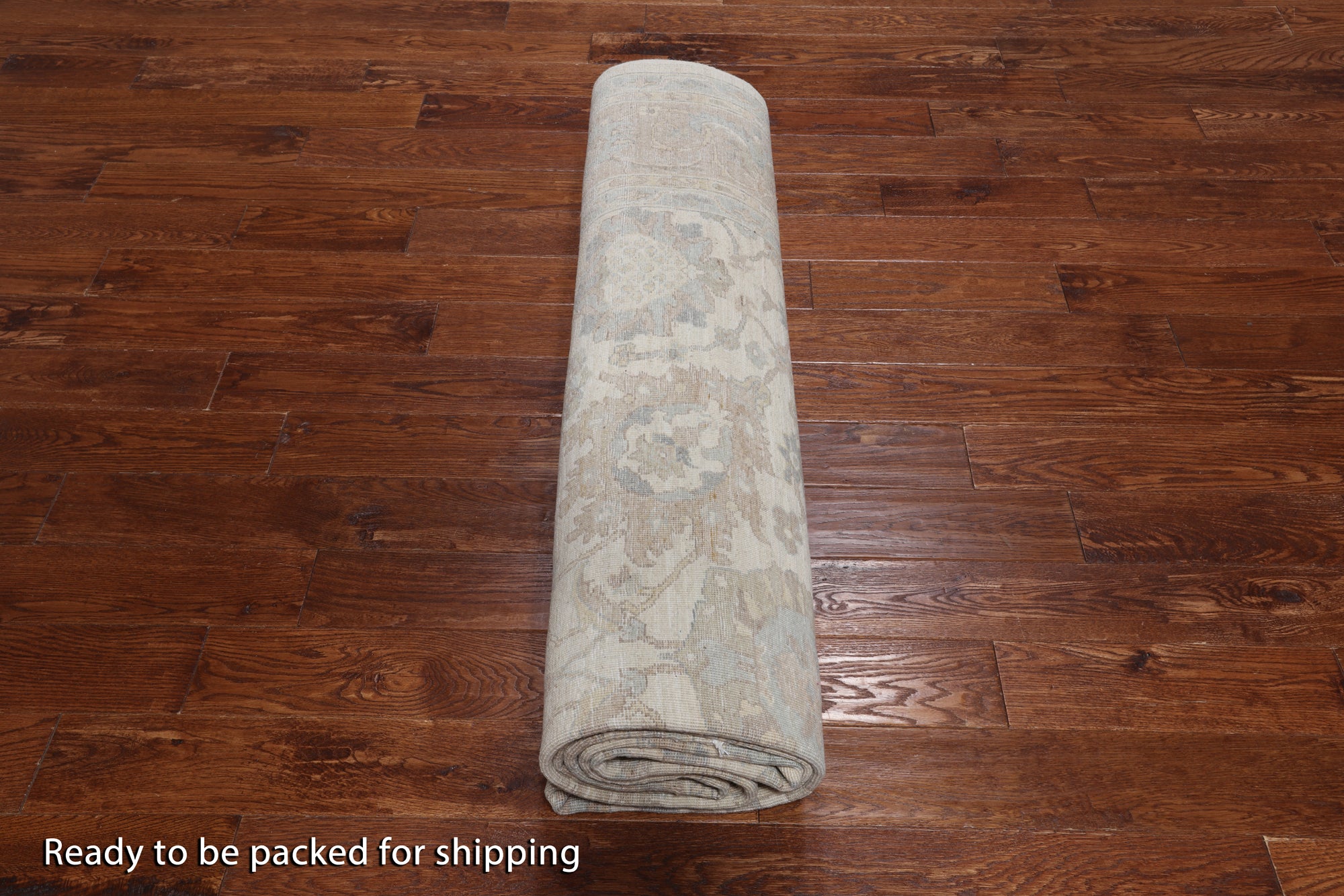 Ivory White Wash Peshawar Hand Knotted Wool Rug - 8' 9" X 11' 8"