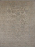 Ivory White Wash Peshawar Hand Knotted Wool Rug - 8' 9" X 11' 8"