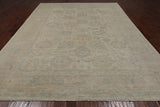 Ivory White Wash Peshawar Hand Knotted Wool Rug - 8' 9" X 11' 8"