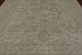 Ivory White Wash Peshawar Hand Knotted Wool Rug - 8' 9" X 11' 8"
