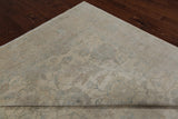 Ivory White Wash Peshawar Hand Knotted Wool Rug - 8' 9" X 11' 8"
