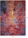 Abstract Modern Hand Knotted Wool Rug - 9' 8" X 13' 7" - Golden Nile