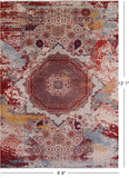 Abstract Modern Mamluk Hand Knotted Wool Rug - 8' 8" X 12' 1" - Golden Nile