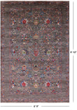 Peshawar Hand Knotted Wool Rug - 6' 9" X 9' 10" - Golden Nile